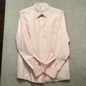 Brooks Brothers 17x36 Milano cut pink dress shirt